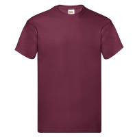 Burgundy Men's T-shirt Original Fruit of the Loom