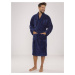 Bathrobe De Lafense 811 Plush M-2XL men's navy blue 059