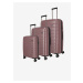 Sada tří cestovních kufrů v růžové barvě Travelite Air Base S,M,L