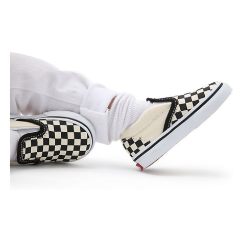 VANS Toddler Checkerboard Slip-on Shoes Toddler White, Size