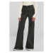 Ladies Vintage Flared Denim Pants - black washed