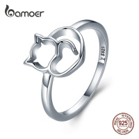 Stříbrný prsten kočka SCR104 LOAMOER