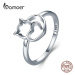 Stříbrný prsten kočka SCR104 LOAMOER