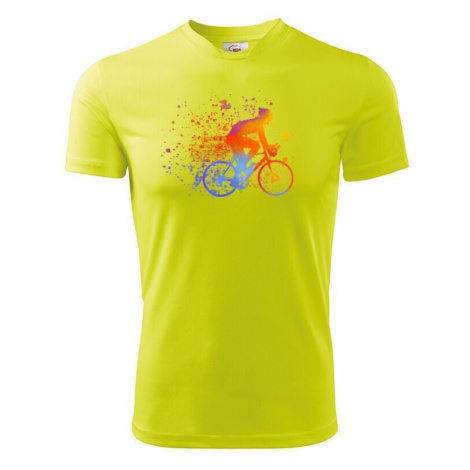 Pánské cyklistické tričko s potiskem cyklisty - tričko pro cyklisty BezvaTriko