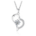 Linda's Jewelry Stříbrný náhrdelník se srdcem Romantika Ag 925/1000 INH130