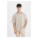 DEFACTO Oversize Fit Polo Neck Short Sleeve Shirt