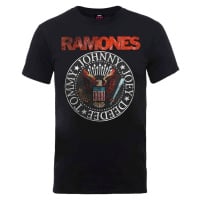 Ramones Tričko Vintage Eagle Seal Unisex Black