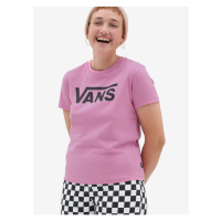 Růžové dámské tričko VANS WM FLYING V CREW TEE - Dámské