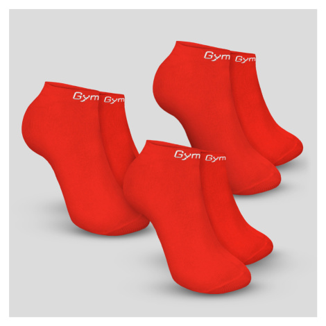 Ponožky Ankle Socks 3Pack Hot Red - GymBeam