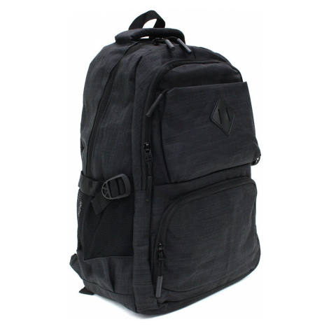 Černý studentský prostorný zipový batoh Maxton Tapple