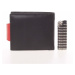 Pánská kožená peněženka Delami Ryan, černo červená