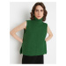 Zelená dámská svetrová vesta s příměsí vlny Trendyol