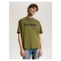 Tommy Hilfiger pánské khaki tričko