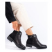 Pk Jedinečné kotníčkové boty černé dámské na plochém podpatku ruznobarevne
