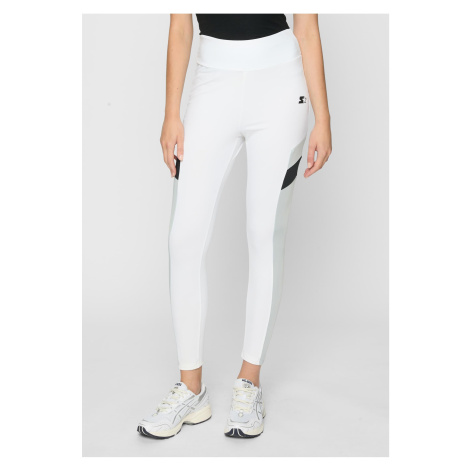 Dámské startovací sportovní legíny s vysokým pasem bílo/černé Starter