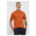 Bavlněné tričko Selected Homme oranžová barva