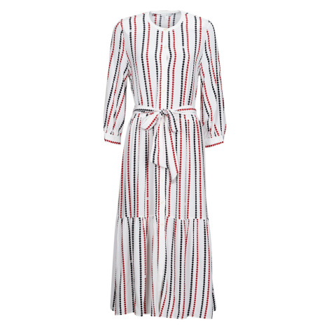 Tommy Hilfiger VISCOSE MIDI SHIRT DRESS 3/4 SLV Bílá