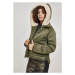 Urban Classics Ladies Sherpa Hooded Jacket darkolive/darksand