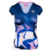 Dámské tričko BIDI BADU Bella 2.0 Tech V-Neck Tee Dark Blue/Rose