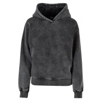 Ladies Stone Washed Hoody - black