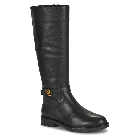 Lauren Ralph Lauren HALLEE-BOOTS-TALL BOOT Černá