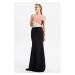 Trendyol Black Color Block Long Evening Dress