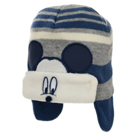 Mickey Mouse modrošedá zimní čepice Modrá Disney