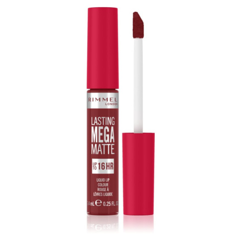 Rimmel Lasting Mega Matte lehká tekutá matná rtěnka 16h odstín Ruby Passion 7,4 ml