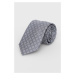 Hedvábná kravata MICHAEL Michael Kors šedá barva
