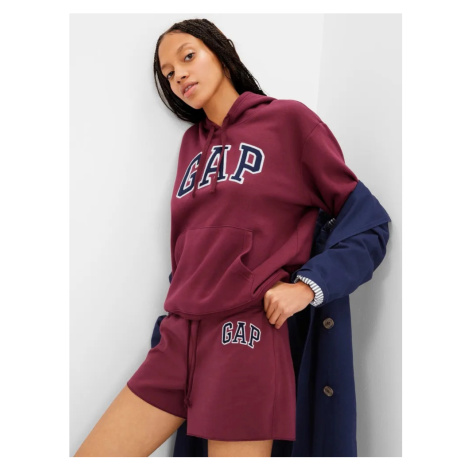 GAP HERITAGE Pullover Hoodie dámská mikina vínová