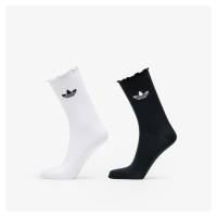 Ponožky adidas Semi-Sheer Ruffle Crew Socks 2-Pack White/ Black