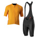 CASTELLI Cyklistický krátký dres a krátké kalhoty - ENDURANCE ELITE - oranžová/černá