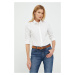 Košile Sisley dámská, bílá barva, regular, s klasickým límcem