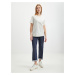 Krémové dámské tričko Calvin Klein Jeans