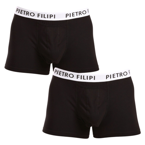 2PACK pánské boxerky Pietro Filipi černé (2BCL003)