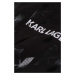 Mikina karl lagerfeld monogram printed hoodie černá