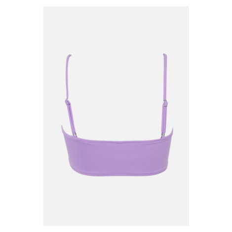 Trendyol Lilac Ruffle Detailed Bandeau Bikini Top