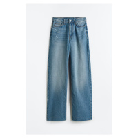 H & M - Wide Ultra High Jeans - modrá