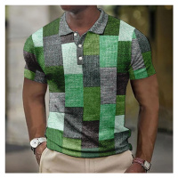 Barevné pánské tričko polo košile patchwork