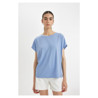 DEFACTO Crew Neck Modal Basic Short Sleeve T-Shirt