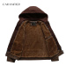 Zimní kožená bunda vintage se zateplenou podšívkou