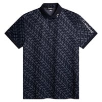 J.Lindeberg Tour Tech Regular Fit Print Bias Bridge Navy Polo košile