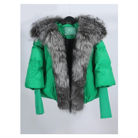 Krátká dámská bunda z liščí kožešiny