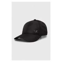 Kšiltovka Calvin Klein černá barva, hladká, K50K511762