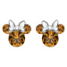 Disney Třpytivé stříbrné náušnice pecky Minnie Mouse ES00028SNOVL.CS