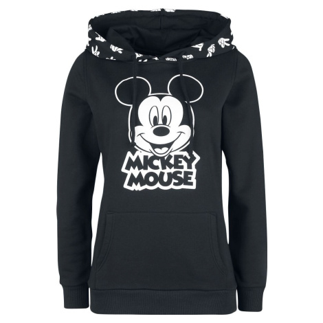 Mickey & Minnie Mouse Mickey Mouse Dámská mikina s kapucí černá | Modio.cz