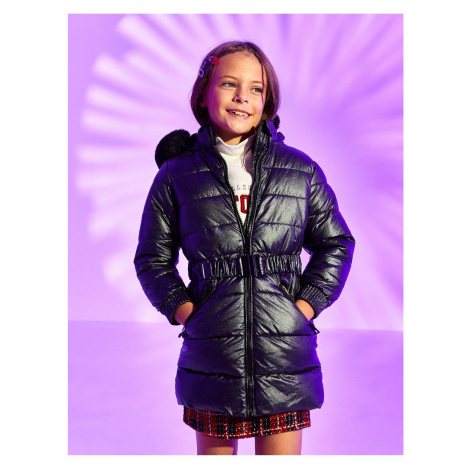 Koton Long Puffer Coat Faux Für Lined Zippered With Pocket