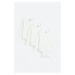 H & M - Balení: 3 žebrovaná body - bílá