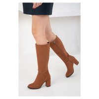 Soho Tan Suede Women's Boots 17548