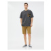 Koton Oversize T-shirt with Short Sleeves, Crew Neck Pocket Detailed, Cotton.